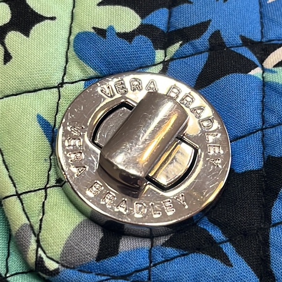 Vera Bradley Camofloral Pattern Wristlet Clutch Wallet Blue Green Tropical - Picture 2 of 14